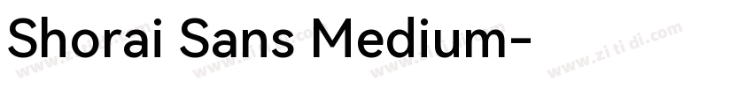 Shorai Sans Medium字体转换